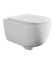 Унитаз подвесной Alice Unica 52х35 см безободковый с сиденьем микролифт 32254101SET