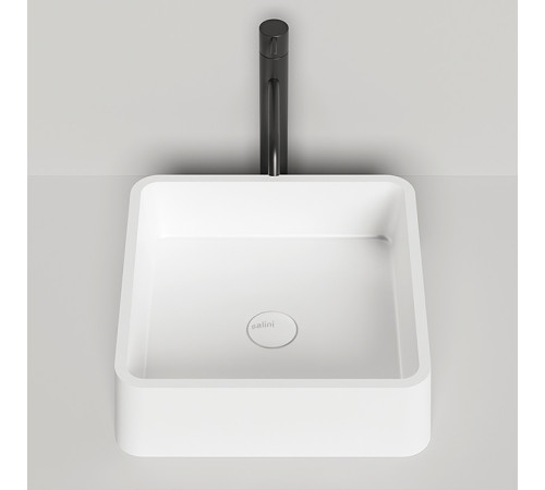 Раковина накладная Salini Gloria 41.5х41.5х12.5 см S-Stone белая матовая 1102202M
