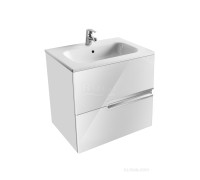 Тумба под раковину Roca Victoria Nord Ice Edition 2 ящика 600 мм белый глянец ZRU9302730
