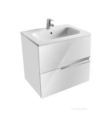 Тумба под раковину Roca Victoria Nord Ice Edition 2 ящика 600 мм белый глянец ZRU9302730