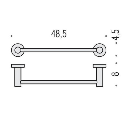 Полотенцедержатель Colombo Design Plus 48.5 см хром W4910.CR