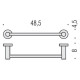 Полотенцедержатель Colombo Design Plus 48.5 см хром W4910.CR