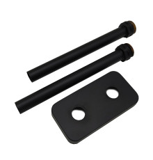 Комплект трубок SR Rubinetterie 15x1.0 мм с наружной резьбой 1/2x15 и отражателем 50 мм черный матовый A494-1500VS15