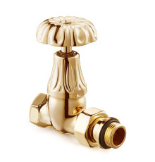 Клапан радиаторный прямой SR Rubinetterie Floral Old Style 1/2 золото 0338-1500D000