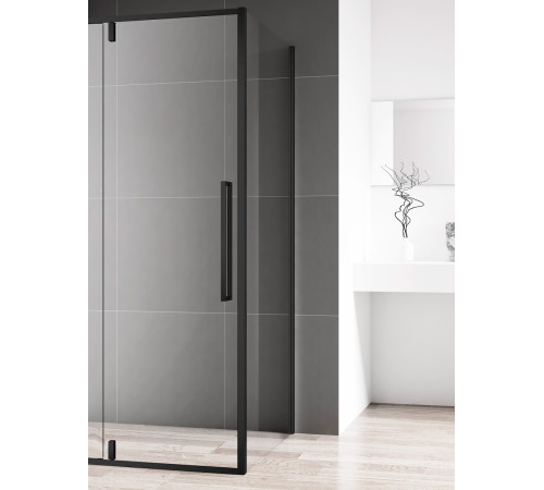Боковая панель Aquanet 800х1950 мм стекло 6 мм черный профиль AQM7111-2