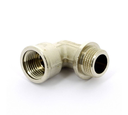 Угольник 90° НВ с упором Tiemme никелированный 1/2 1500141