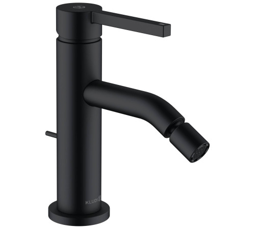 Смеситель для биде Kludi Nova Fonte Pura черный матовый со сливным гарнитуром 202163915