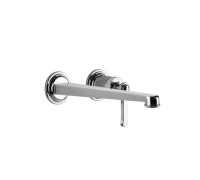 Смеситель для раковины Gessi Venti20 настенный встраиваемый однорычажный излив 243 мм внешняя часть хром 65088#031