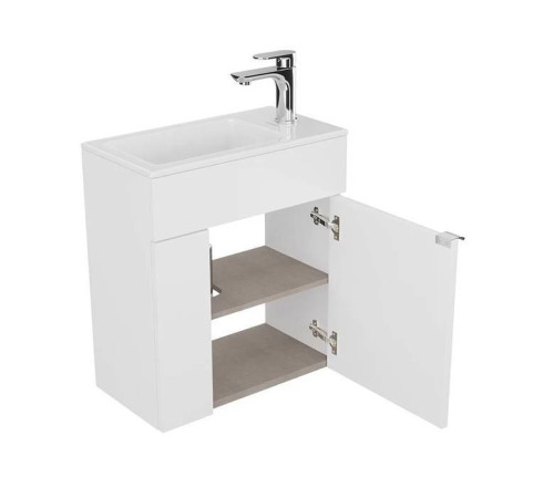 Тумба подвесная с раковиной Kerama Marazzi Lato 49.5х27х55 см белый глянец LA.wb.50 / LAT.50.1\WHT