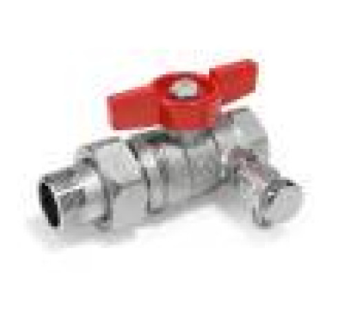 Комплект для коллектора теплого пола Giacomini 2 шаровых крана 1х1 с термометрами R259SX077