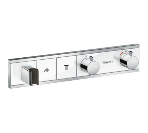 Термостат hansgrohe RainSelect скрытого монтажа для 2 потребителей белый/хром 15355400