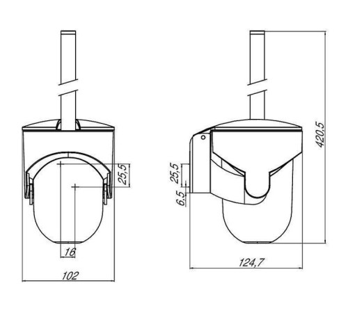 Ершик для унитаза emco System2 подвесной хром 3515 001 03