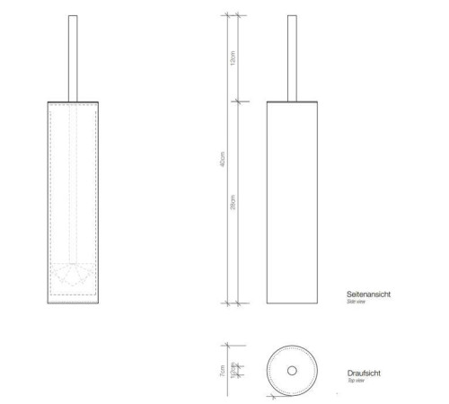 Ершик для унитаза напольный Decor Walther Mikado SBG сталь матовая 0521476