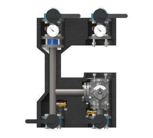 Насосная группа смесительная фланцевая ELSEN DN 50 PN10 без насоса и сервопривода EFG50.020