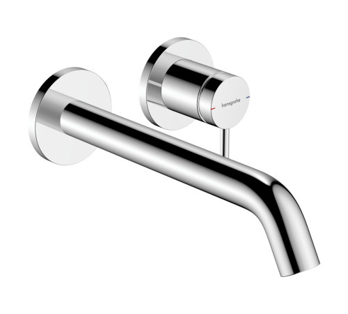 Смеситель для раковины Hansgrohe Tecturis S 225 мм настенный на 2 отверстия внешняя часть хром 73351000