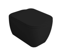 Унитаз подвесной Simas Henges безободковый 38х55 см черный матовый HE18 nero matt