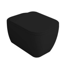 Унитаз подвесной Simas Henges безободковый 38х55 см черный матовый HE18 nero matt