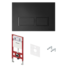 Инсталляция для унитаза TECE TeceSpring V с клавишей черный матовый 401204