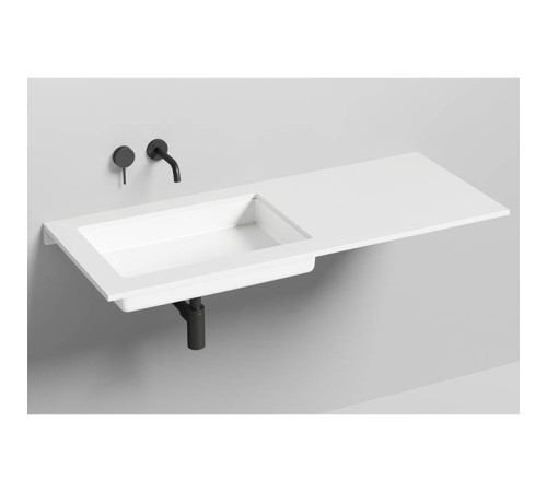 Раковина врезная снизу Salini Marea 60х40х12.8 см с переливом S-Stone белый матовый 1802214M