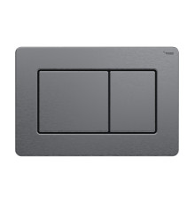 Панель смыва REHAU NOVA QUAD STEEL нержавеющая сталь брашированный графит 19102721001