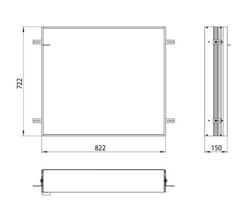 Монтажная рама для зеркального шкафа встраиваемая emco Asis prime 822x722 мм 9497 000 11