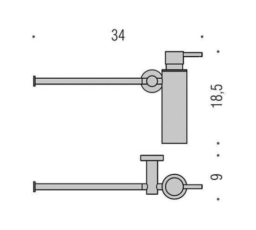 Полотенцедержатель с дозатором для мыла Colombo Design Plus подвесной хром W4975.CR