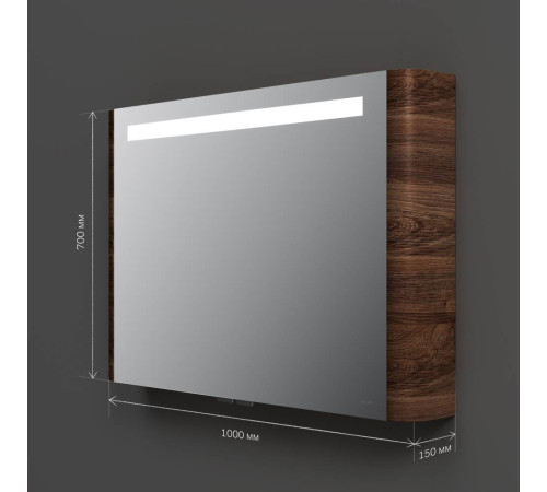 Зеркальный шкаф с подсветкой AM.PM Inspire V2.0 100 см орех M30MCX1001NF