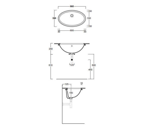 Раковина Simas Lft Spazio 66х39 см без отверстия белая LFT74bi