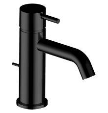 Смеситель для раковины Cisal Less New с донным клапаном черный матовый LN00051040