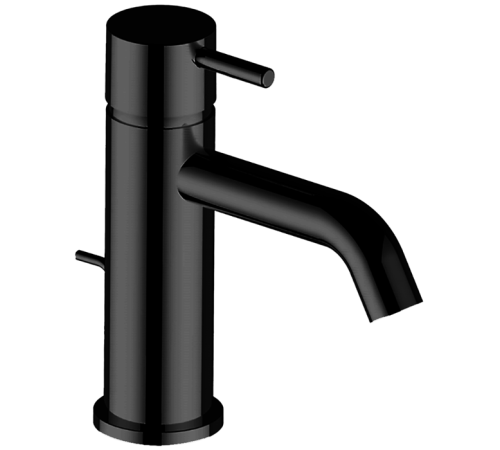 Смеситель для раковины Cisal Less New с донным клапаном черный матовый LN00051040