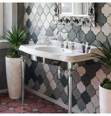 Консоль напольная с раковиной TW Bristol 874.1 105x56 см 1 отв. белый/хром TWBR874.1сr/AR874bi*1