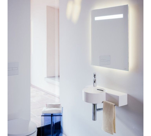 Раковина с полкой Laufen Val 55x31.5x11.5 см 1 отверстие Dx белая 8.1528.3.000.105.1