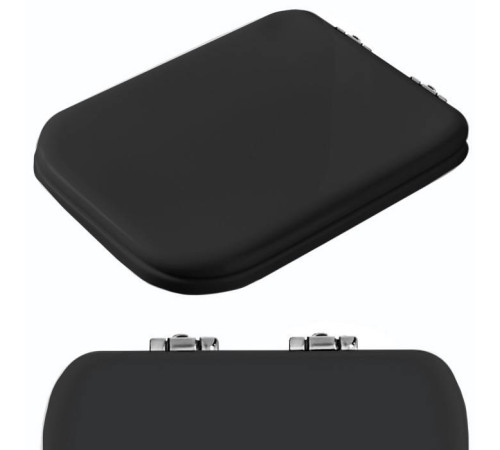 Сиденье для унитаза Kerasan Waldorf с микролифтом черный/хром 418804