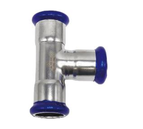 Тройник равнопроходной Comap SudoPress Stainless 18 мм нержавеющая сталь SS54005