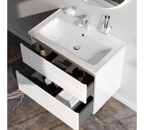 Тумба под раковину подвесная AM.PM X-Joy 80 см 2 ящика белый глянец M85AFHX0802WG