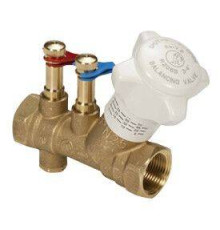 Балансировочный клапан Giacomini R206B DN 15 1/2 ВВ PN 25 со штуцерами и сливом R206BY003