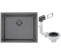 Мойка кухонная Alveus Kombino 50 Monarch Anthracite 542х442х195 мм с выпуском 1121284
