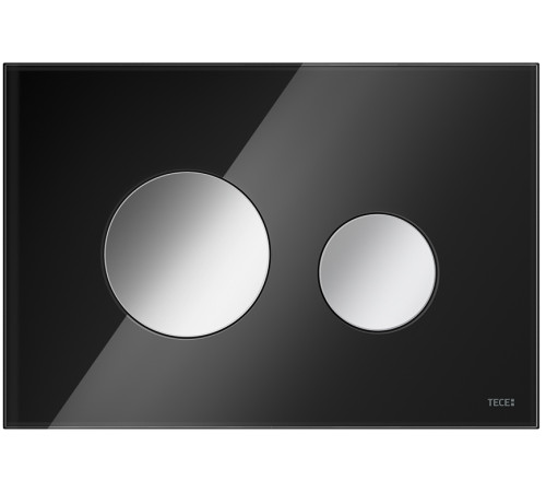 Панель смыва для унитаза TECE TECEloop стекло черное клавиши хром глянцевый 9240656