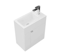 Тумба подвесная с раковиной Kerama Marazzi Lato 49.5х27х55 см белый глянец LA.wb.50 / LAT.50.1\WHT