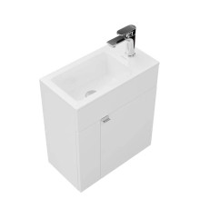 Тумба подвесная с раковиной Kerama Marazzi Lato 49.5х27х55 см белый глянец LA.wb.50 / LAT.50.1\WHT