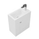 Тумба подвесная с раковиной Kerama Marazzi Lato 49.5х27х55 см белый глянец LA.wb.50 / LAT.50.1\WHT