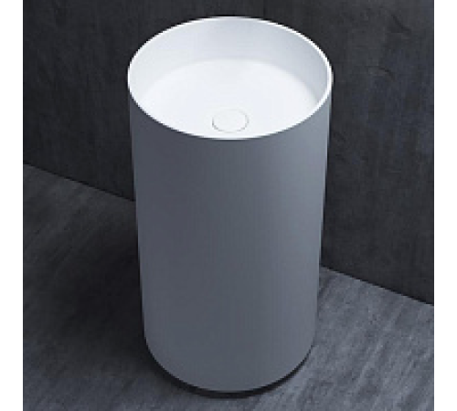 Раковина напольная Salini Armonia 45х45х85 см слив в пол S-Sense белый глянцевый 130111G