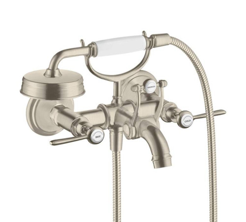 Смеситель для ванны Axor Montreux с двумя рычажными рукоятками никель 16551820