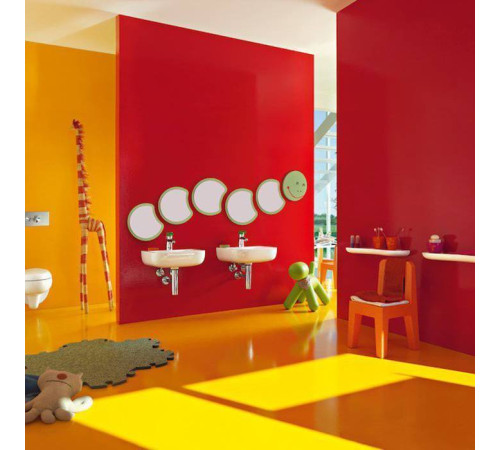 Раковина подвесная Laufen Florakids 45х41х14 см 1 отверстие бело-зеленая 8.1503.1.072.104.1