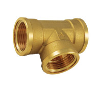 Тройник резьбовой латунный Smart Install В/В/В 1x3/4x1 52583S