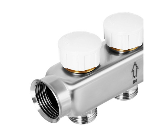 Коллектор Hoobs из нержавеющей стали с термостатическими клапанами 1 x 3/4 4 выхода HB-INCTO-711504