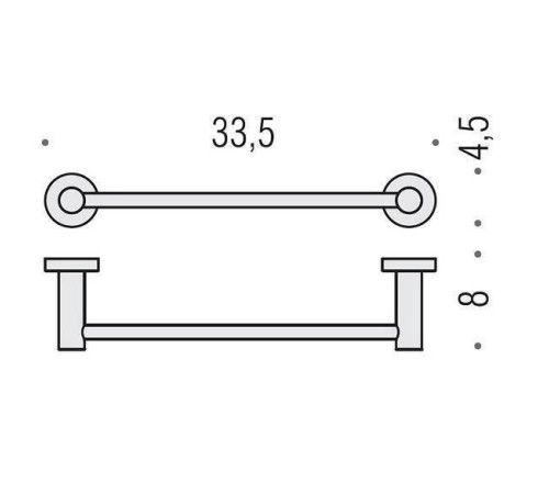 Полотенцедержатель Colombo Design Plus 33.5 см хром W4909.CR