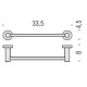 Полотенцедержатель Colombo Design Plus 33.5 см хром W4909.CR