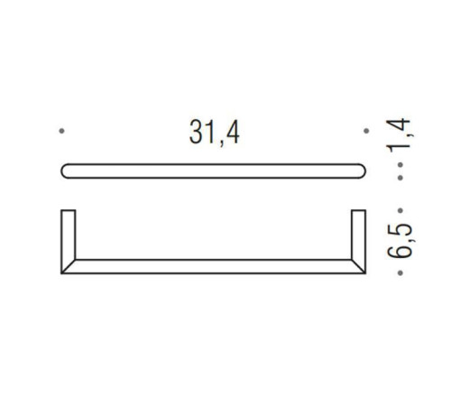 Полотенцедержатель Colombo Design Mini 31 см PVD нержавеющая сталь B4009.HPS1