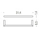 Полотенцедержатель Colombo Design Mini 31 см PVD нержавеющая сталь B4009.HPS1